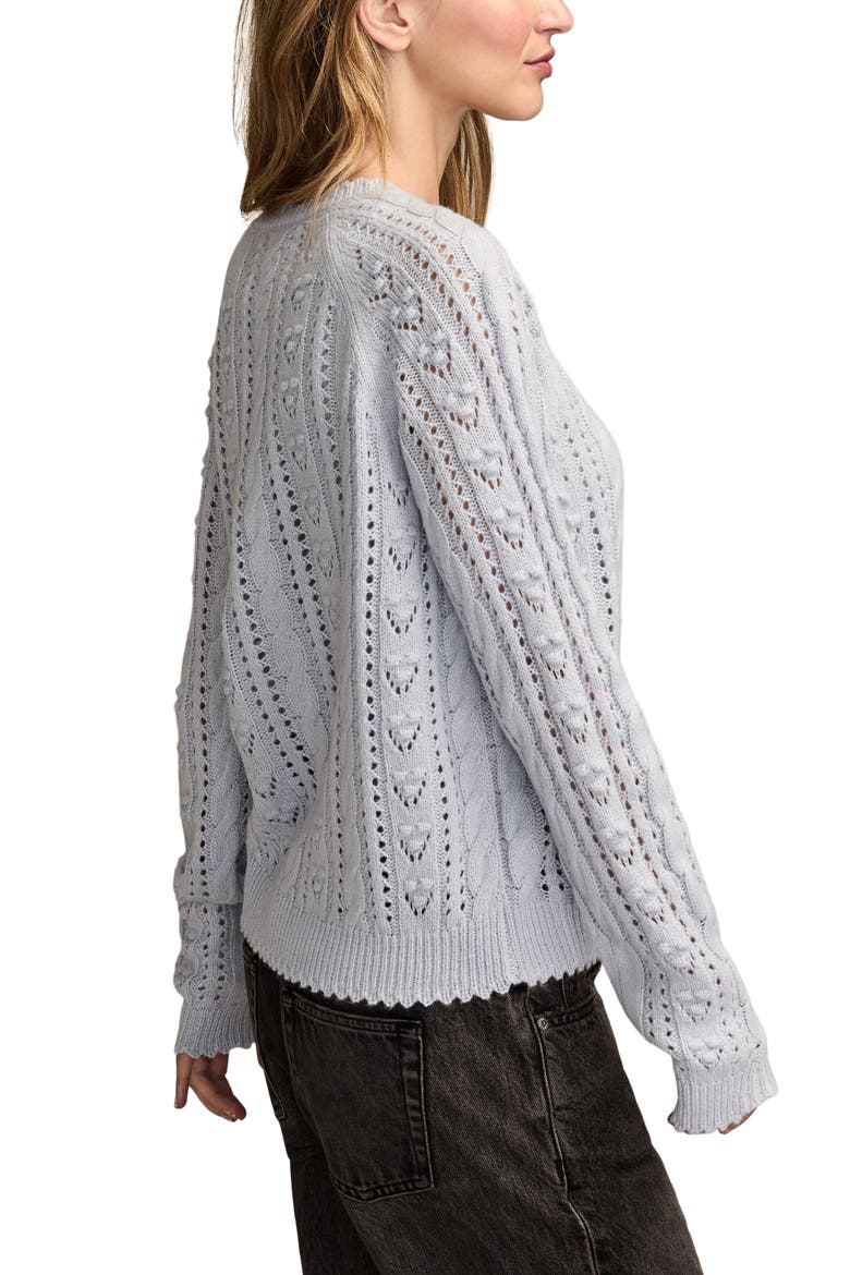 Pointelle Sweater, Alternate, color, HEATHER