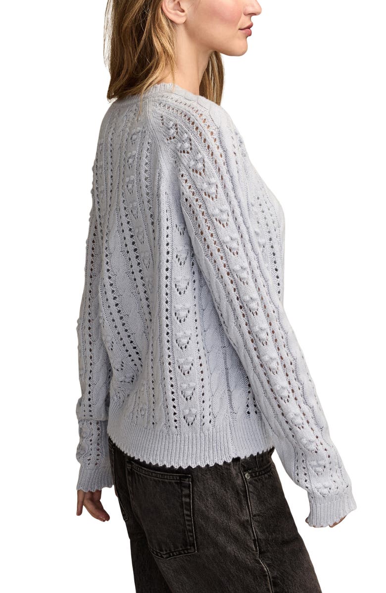 Lucky Brand Pointelle Sweater, Alternate, color, Heather