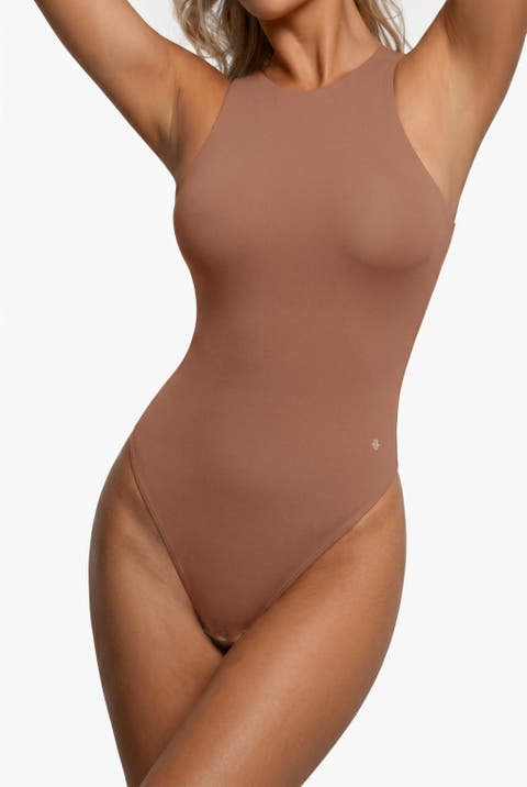 Cloudsense Shapewear Sleeveless Cutaway Round Neck Bodysuit