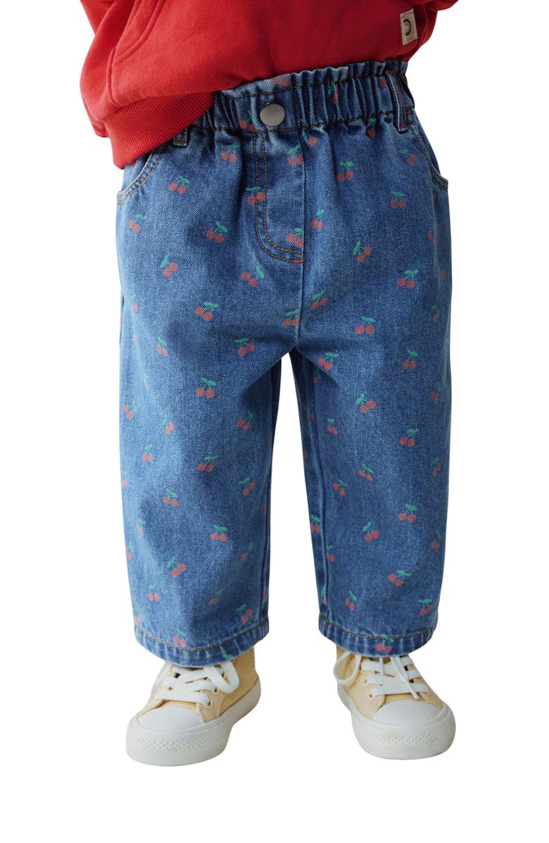 NEXT Kids' Cherry Turn Up Wide Leg Jeans, Alternate, color, Blue