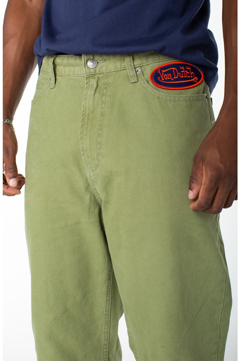 Baggy Contrast Graphic Patch Straight Reaper Pant, Alternate, color, Sphagnum