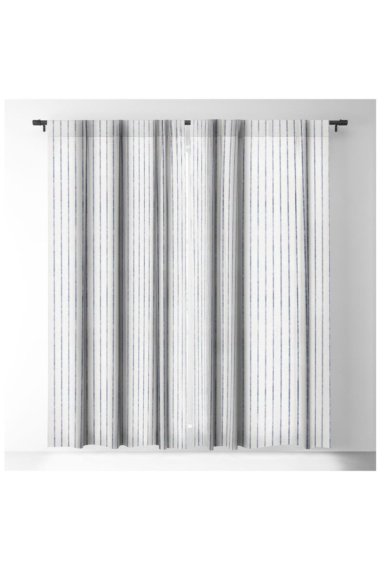 Holli Zollinger Aegean Stripe Blackout Window Panel, Alternate, color, BLUE