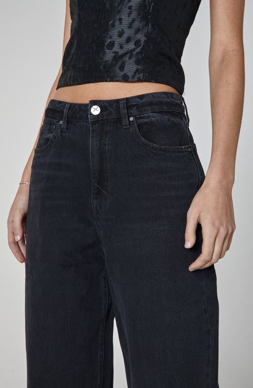 Unpublished Taylor Trip High Waist Ankle Barrel Leg Jeans In Black