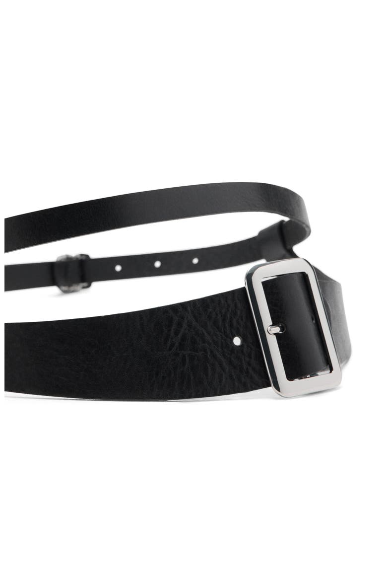 Leather Mixed Belt, Alternate, color, BLACK