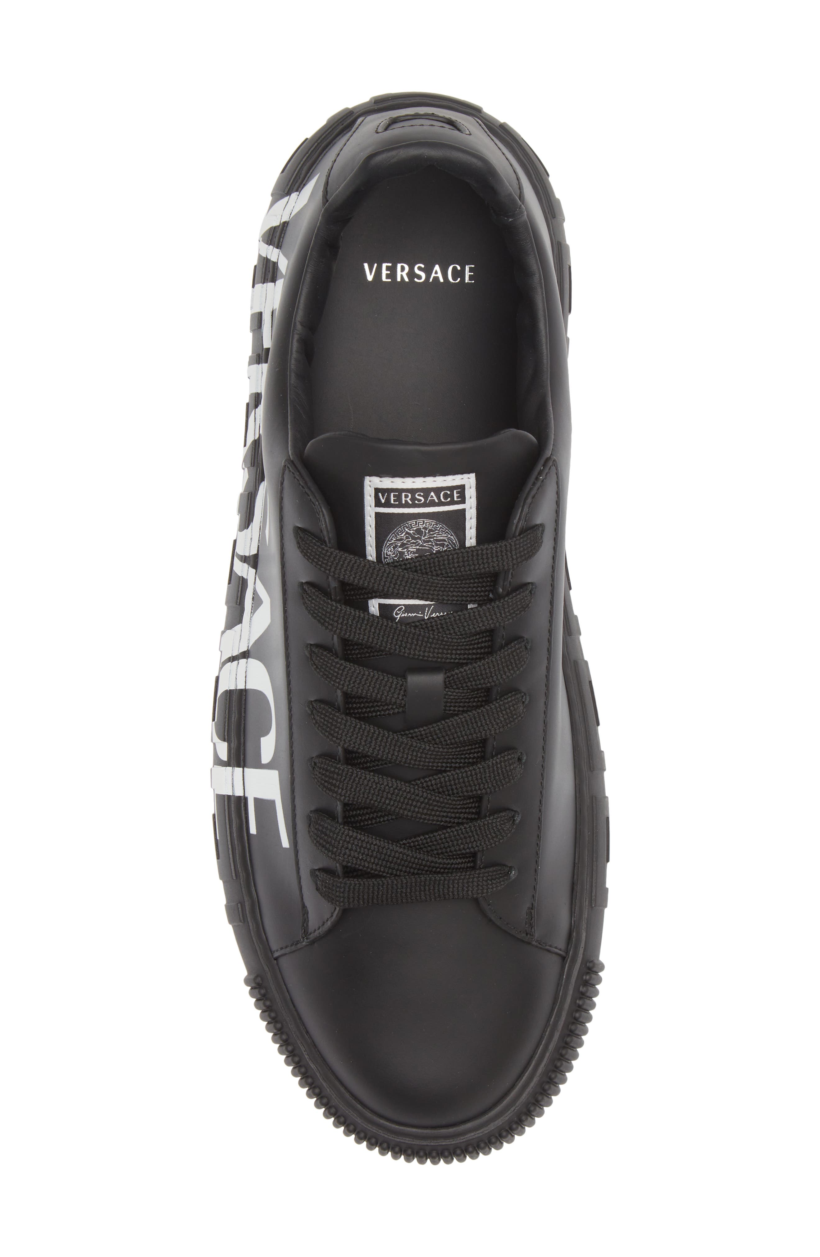 Versace Greca Logo Low Top Sneaker, Alternate, color, 