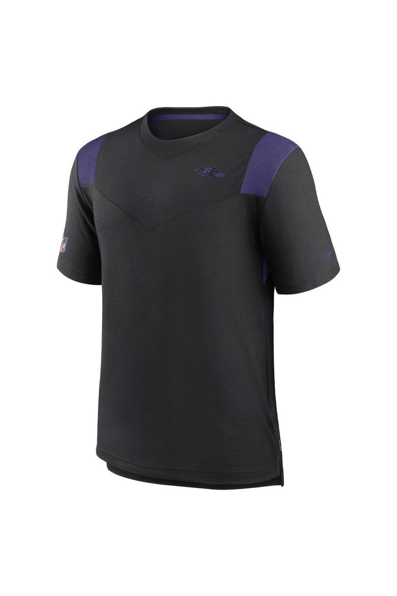 Men's Nike Black Baltimore Ravens Sideline Tonal Logo Performance Player T-Shirt, Alternate, color, Black