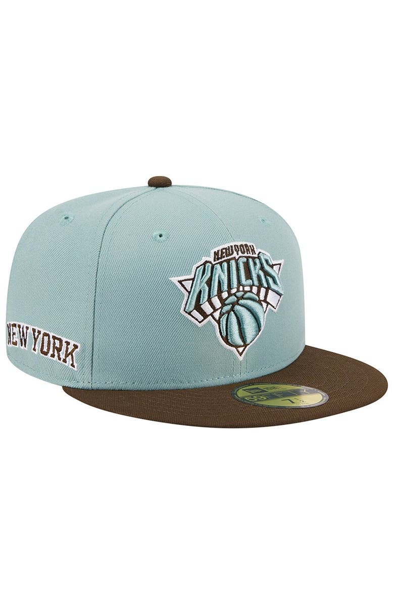 New Era Men's New Era Light Blue/Brown New York Knicks Two-Tone 59FIFTY Fitted Hat, Main, color, 