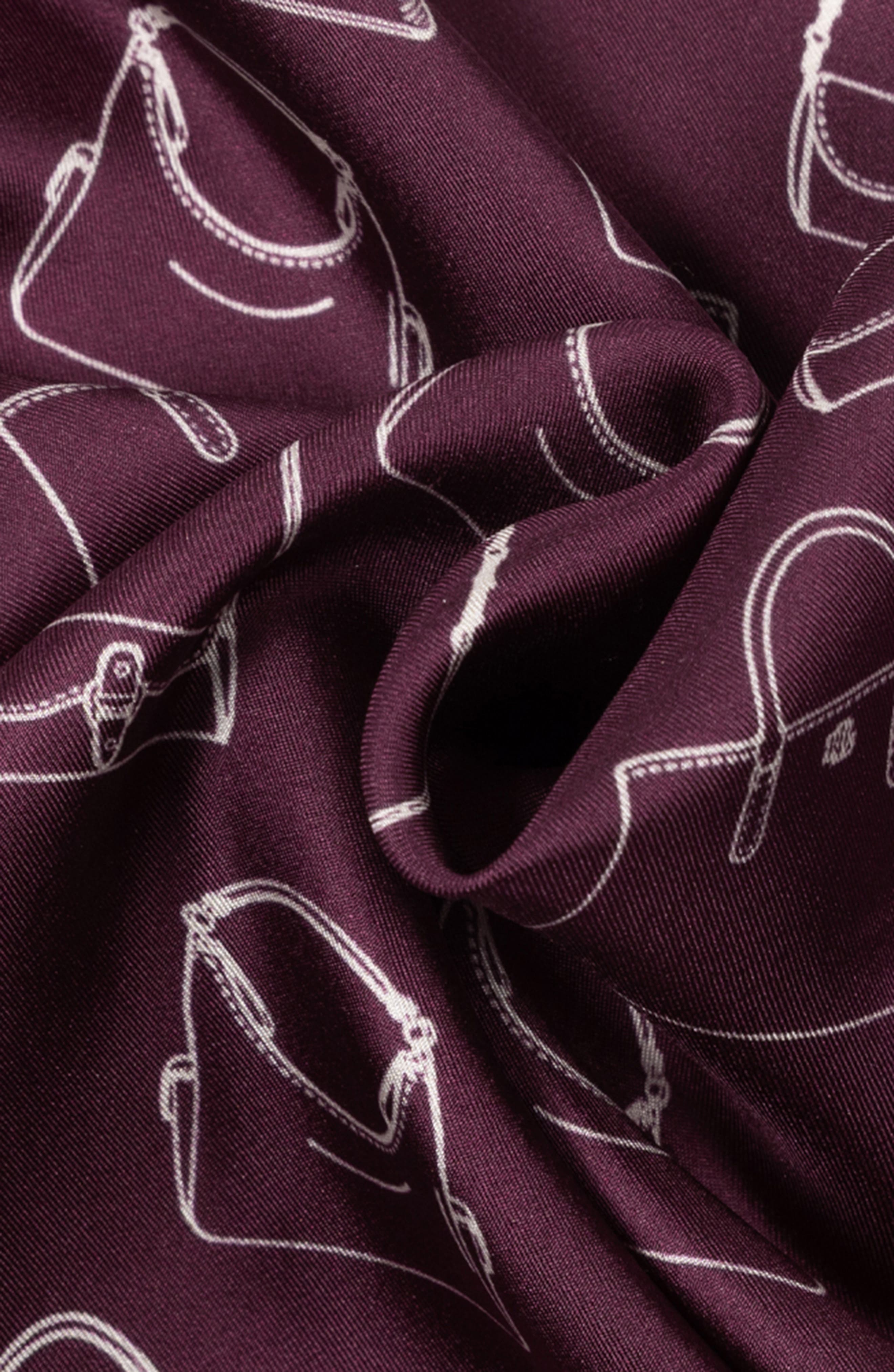 Handbag Print Silk Scarf, Alternate, color, DARK GARNET
