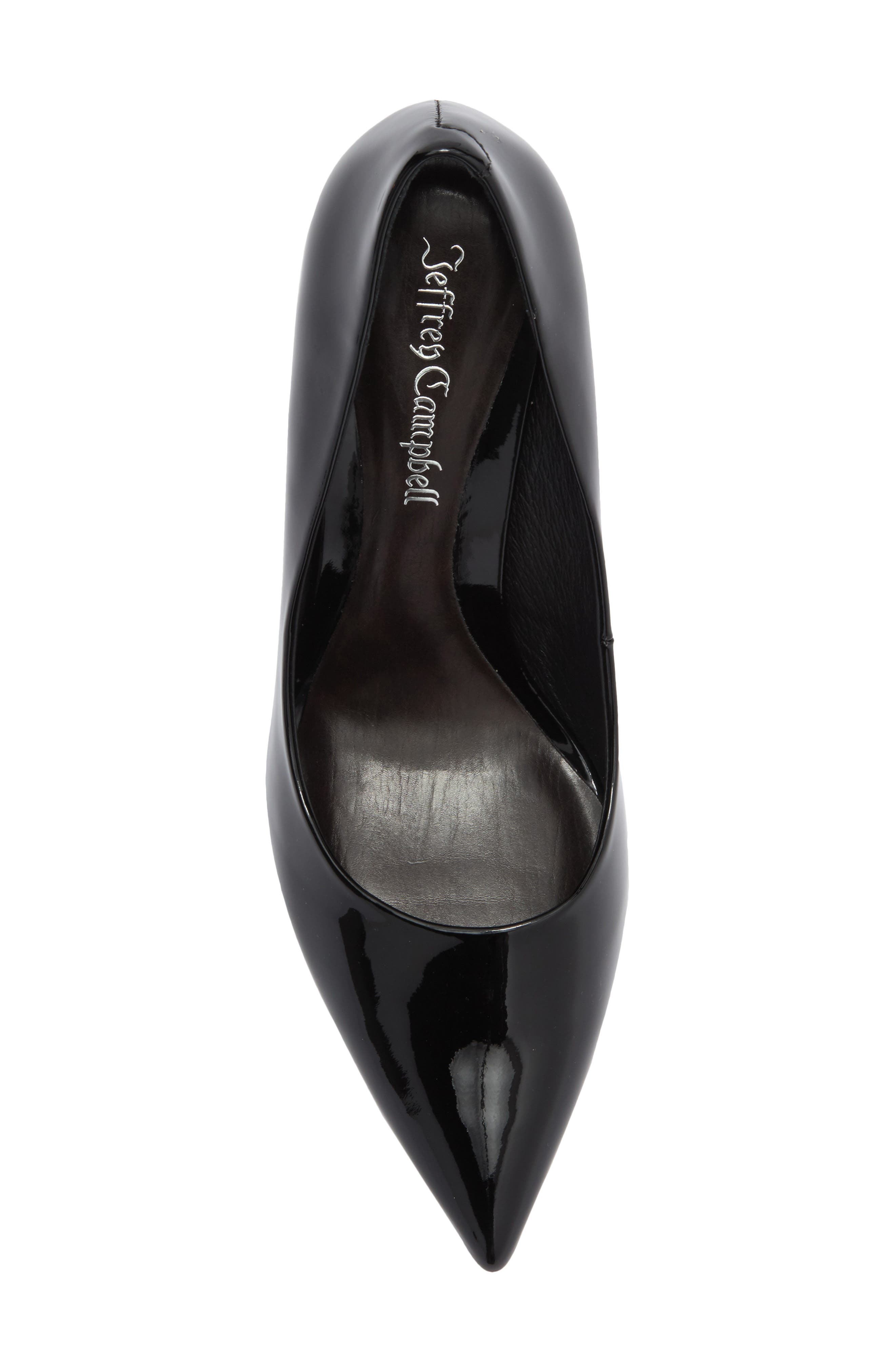 Jeffrey Campbell Nikia Pointed Toe Pump, Alternate, color, Black Patent