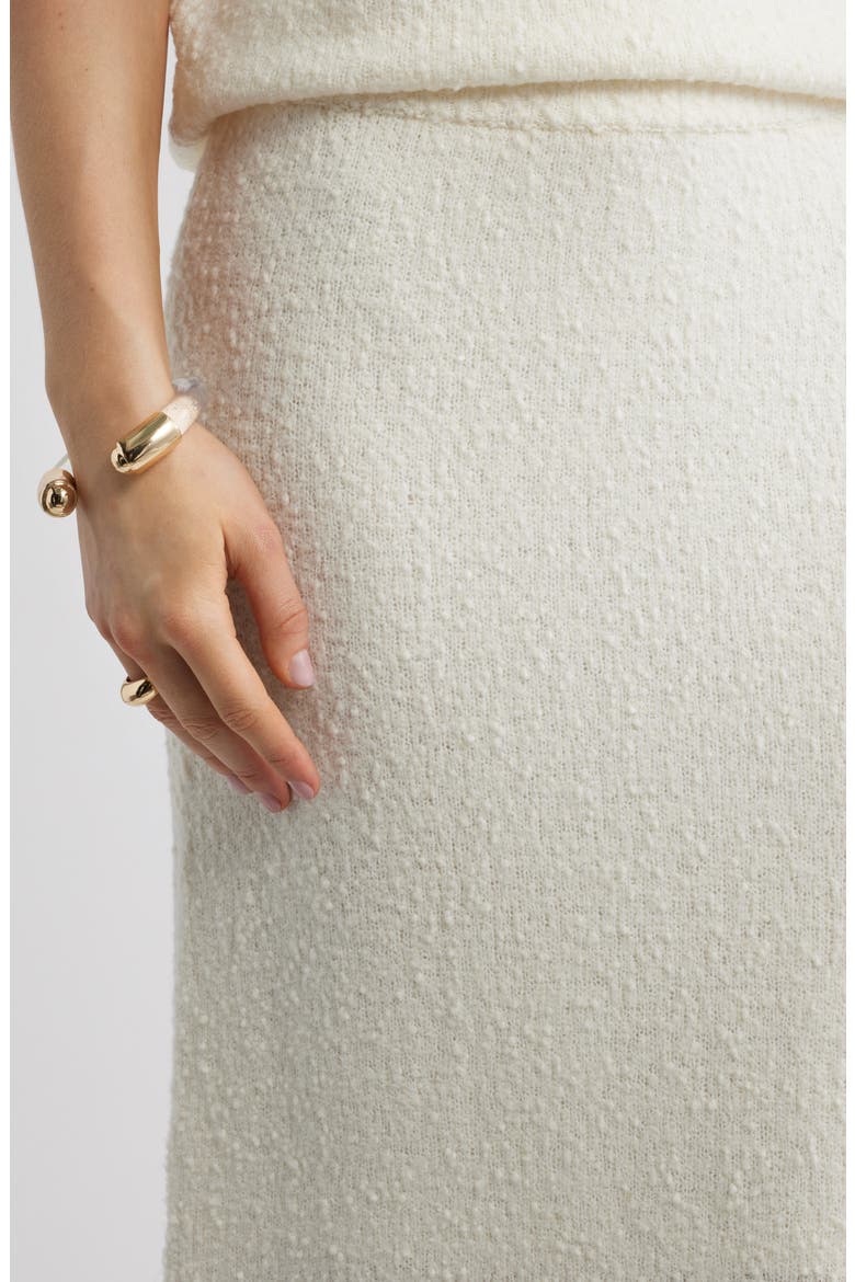 Bouclé Sweater Skirt, Alternate, color, IVORY TOFU