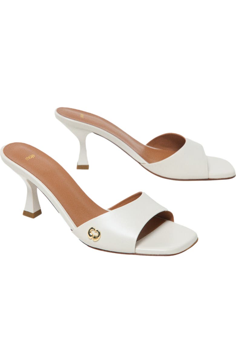 maje Leather mules, Alternate, color, White