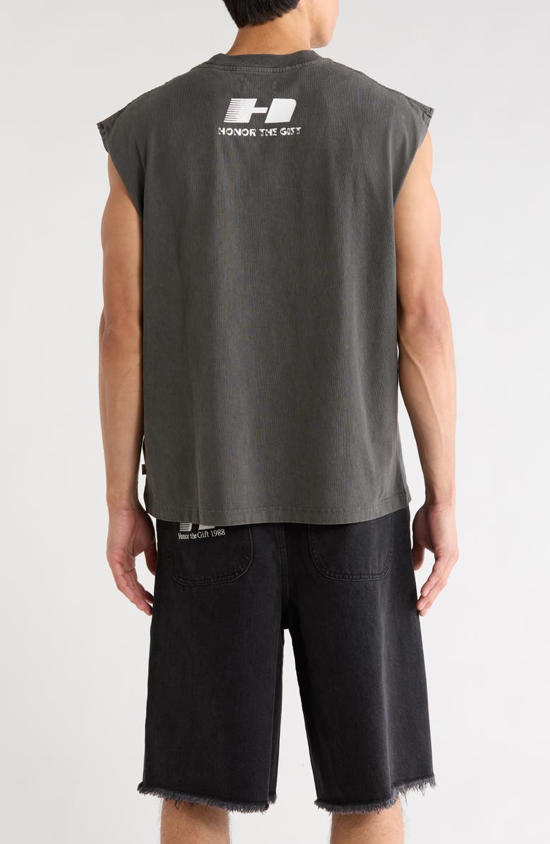 HONOR THE GIFT Do the Work Graphic Cotton Tank, Alternate, color, Black