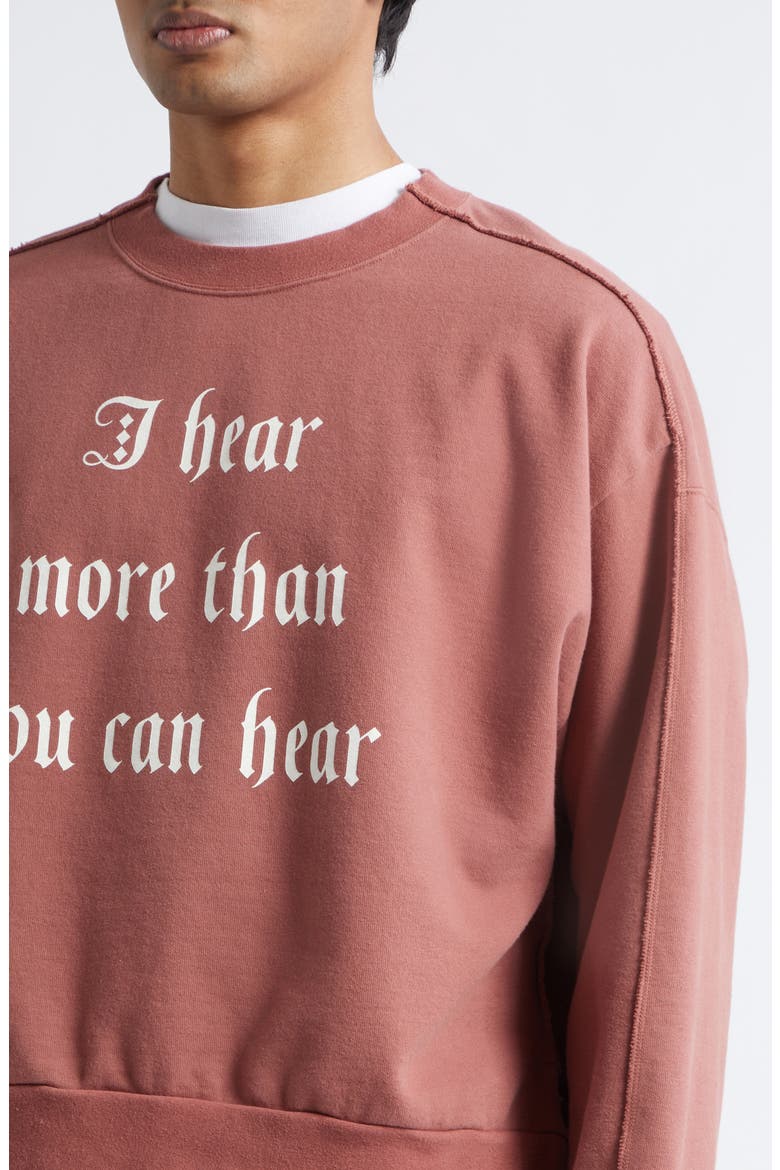 Graphic Cotton Sweatshirt, Alternate, color, PINK BROWN