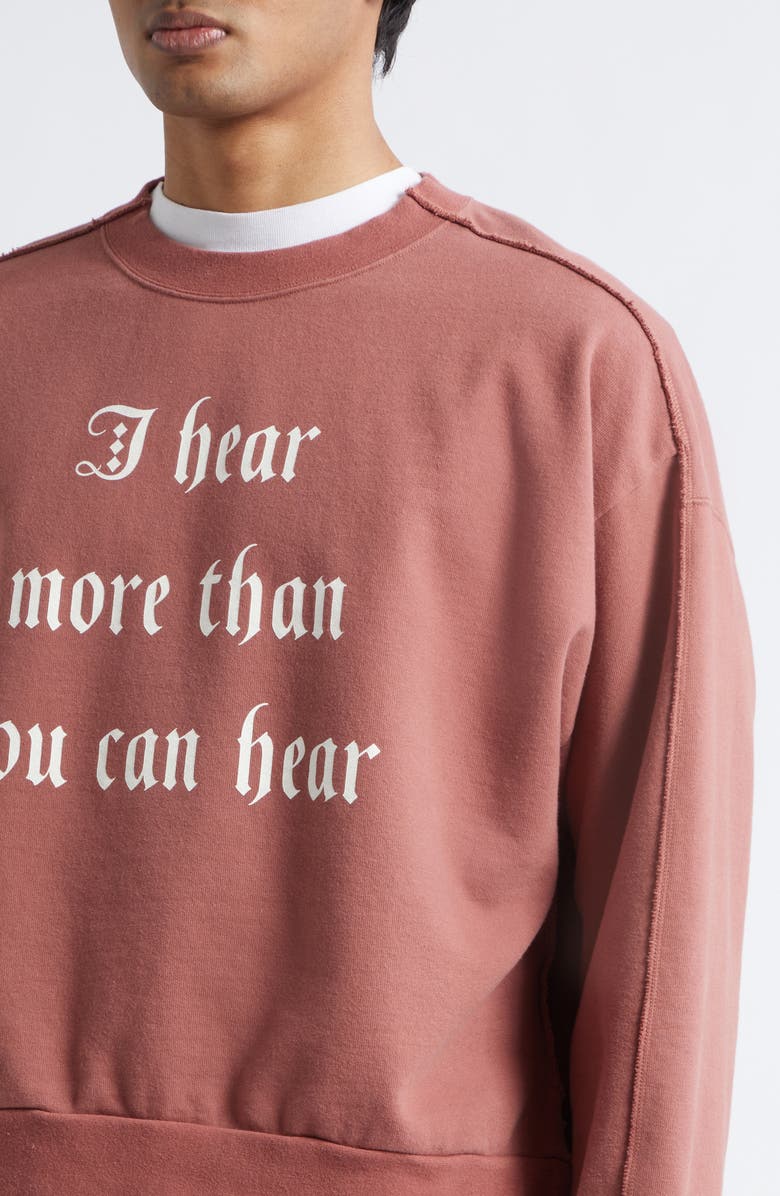 Undercover Graphic Cotton Sweatshirt, Alternate, color, Pink Brown