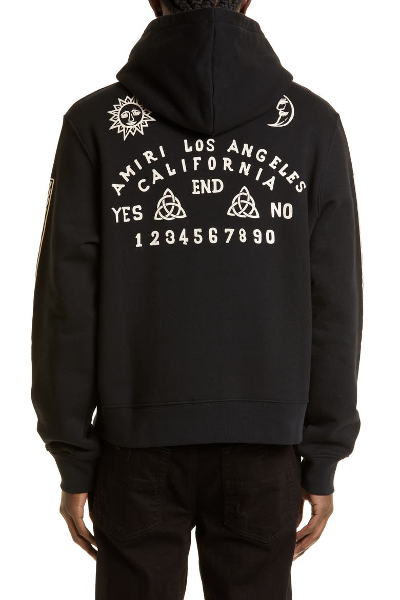 Ouija® Board Cotton Graphic Hoodie, Alternate, color, BLACK