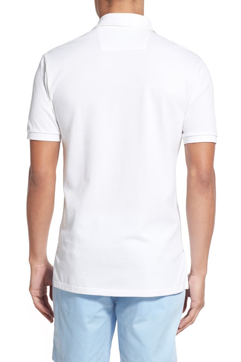Skipjack Micro Piqué Stretch Cotton Polo, Alternate, color, WHITE