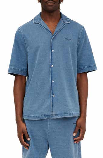 PURPLE BRAND Cotton Jersey Camp Shirt