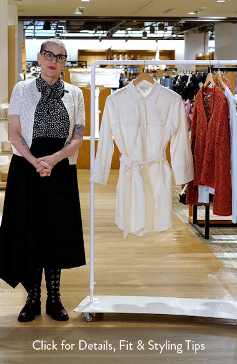 Senara Long Sleeve Mini Shirtdress, sales video thumbnail