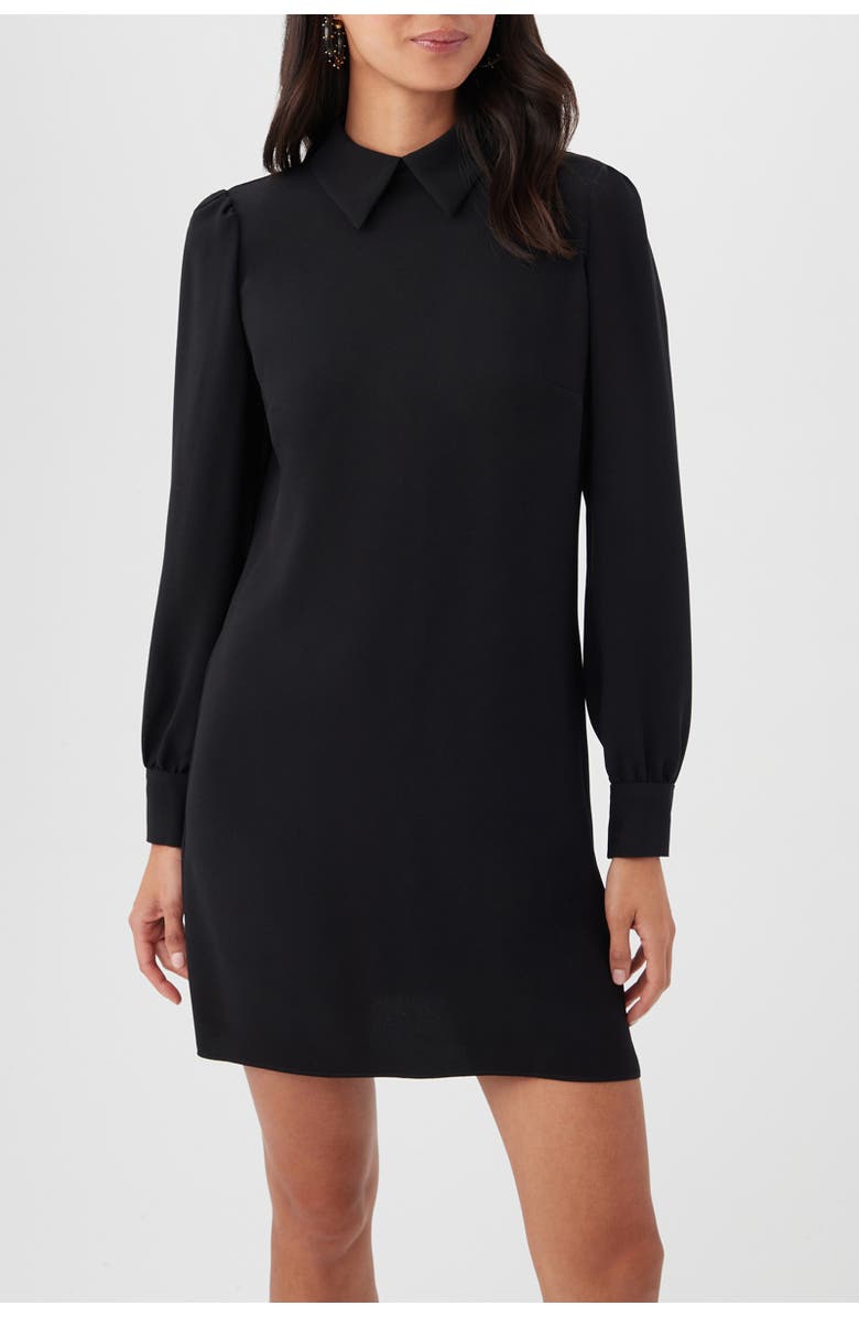 Trina Turk Gaudin 2 Long Sleeve Collared Dress, Alternate, color, Black