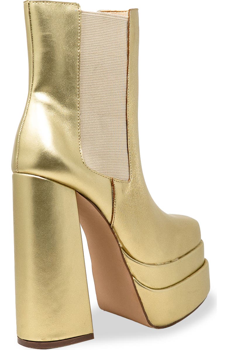 CHASE AND CHLOE Double Platform Chunky Boot, Alternate, color, Gold Metallic