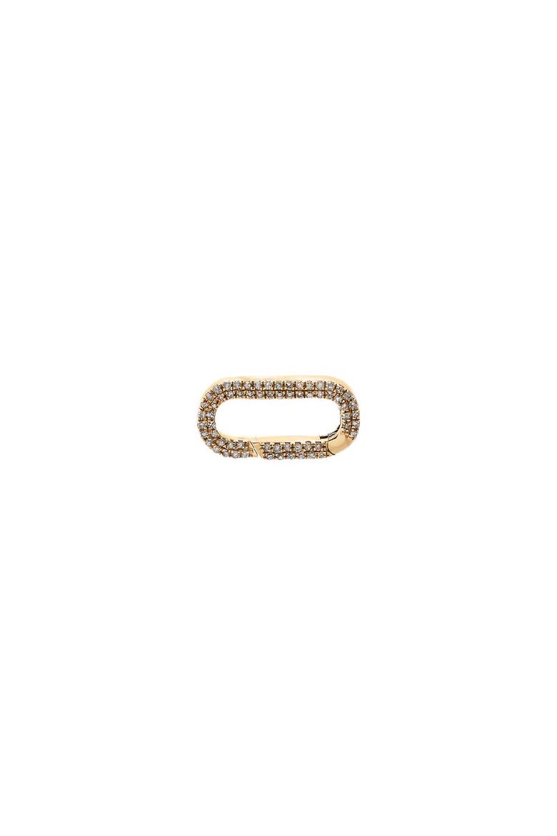 Diamond Double Row Pave Paperclip Toggle Charm 14K, Main, color, 14K Gold