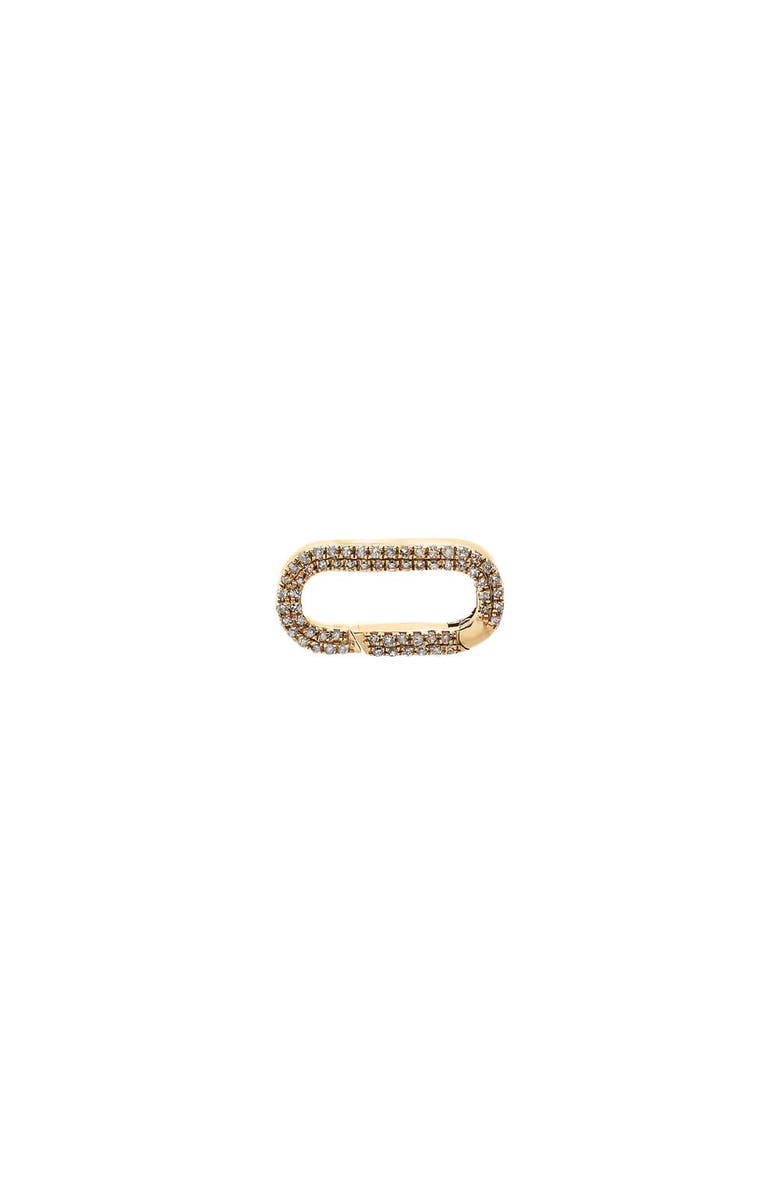BY ADINA EDEN Diamond Double Row Pave Paperclip Toggle Charm 14K, Main, color, 14K Gold