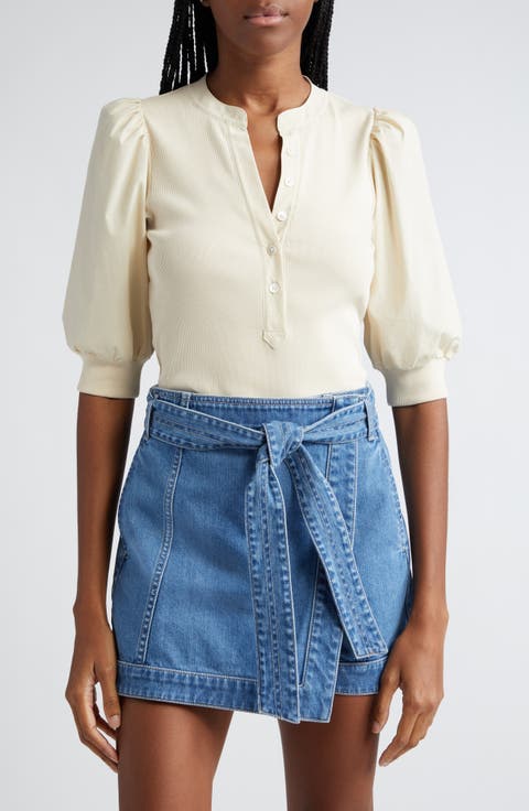 Coralee Front Button Blouse