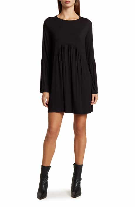 GO COUTURE Long Sleeve Swing Dress