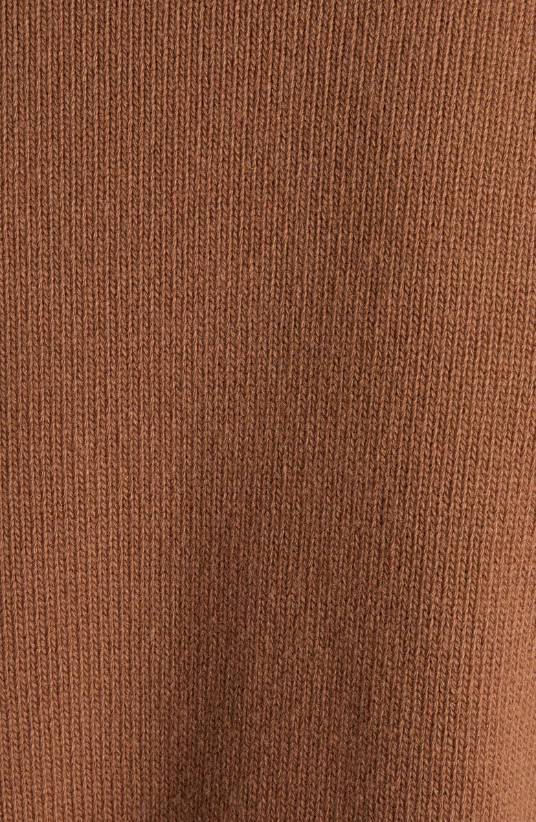 Moncler Logo Patch Virgin Wool Cardigan, Alternate, color, Dull Brown