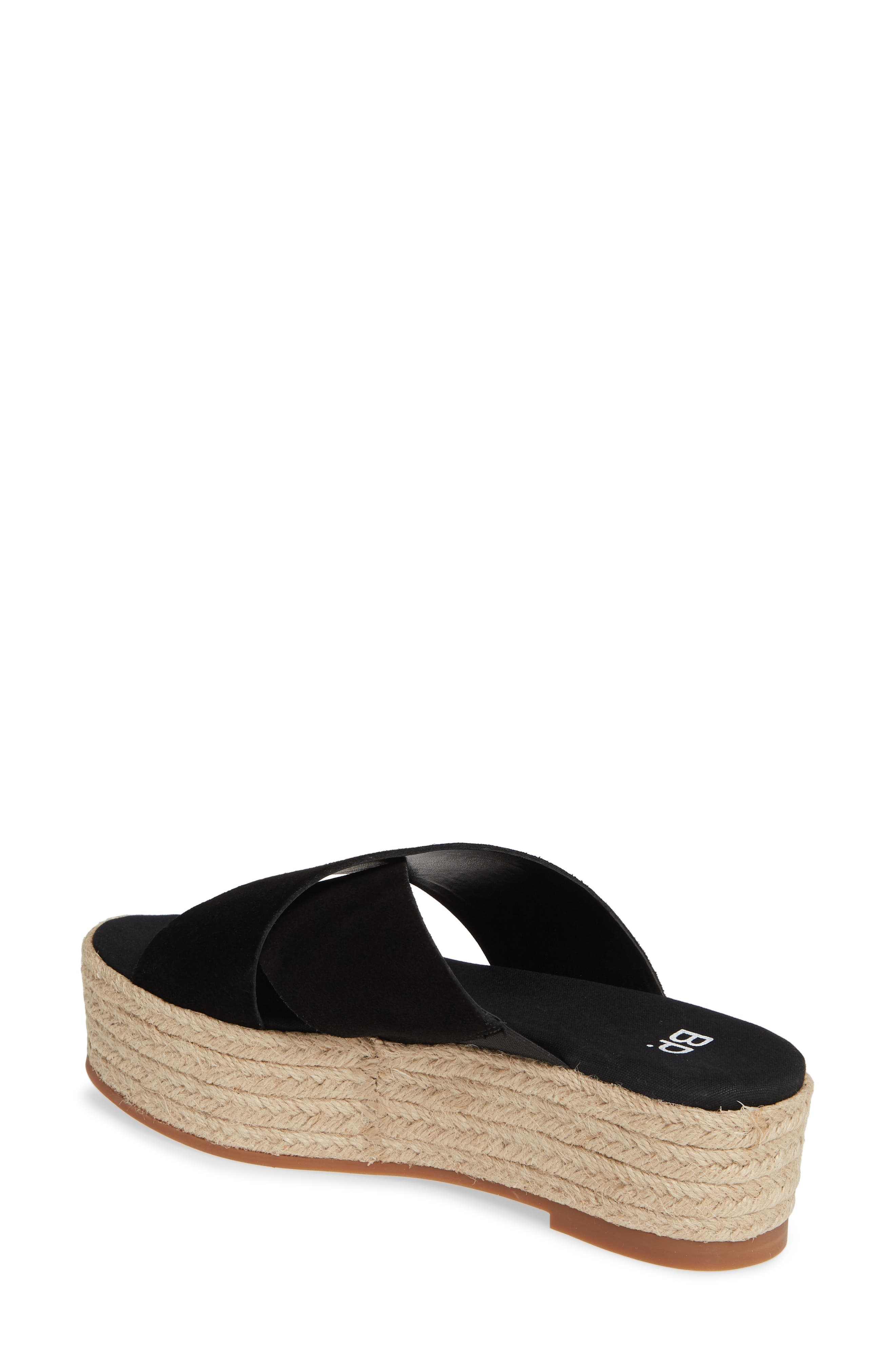 Lila Platform Espadrille Sandal, Alternate, color, BLACK SUEDE