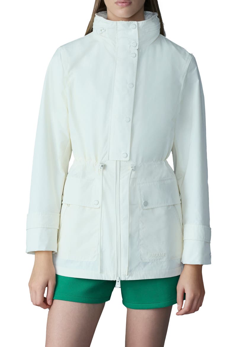 Keryn Hooded Rain Jacket, Main, color, CREAM