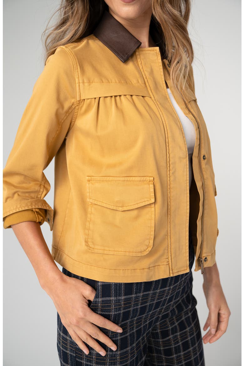 Collar Swing Jacket, Alternate, color, GOLD RUSH
