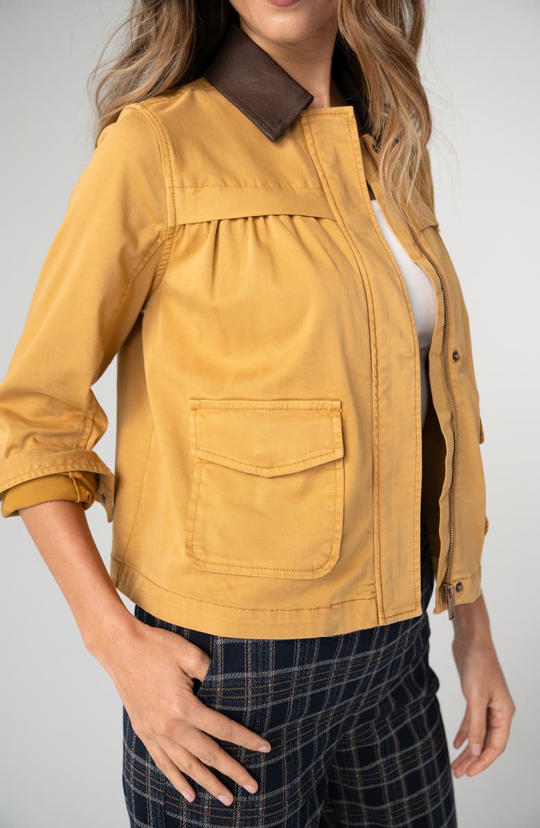 Liverpool Collar Swing Jacket, Alternate, color, Gold Rush