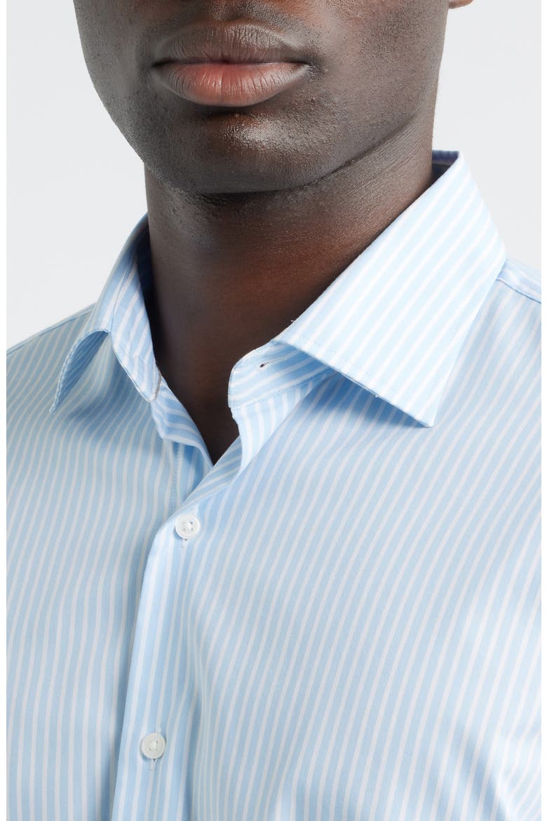 Langley Stripe Crown Lite Performance Twill Button-Up Shirt, Alternate, color, COTTAGE BLUE