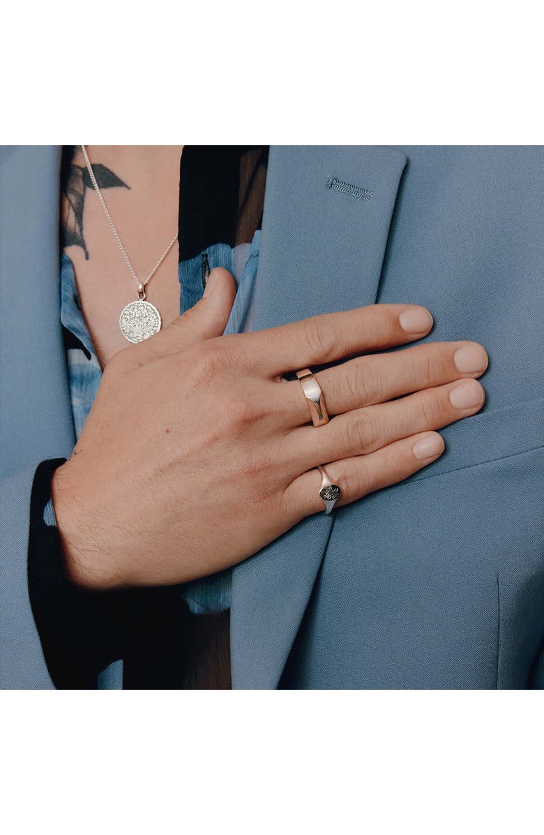 LOUPN Lotus Signet Ring, Alternate, color, Silver