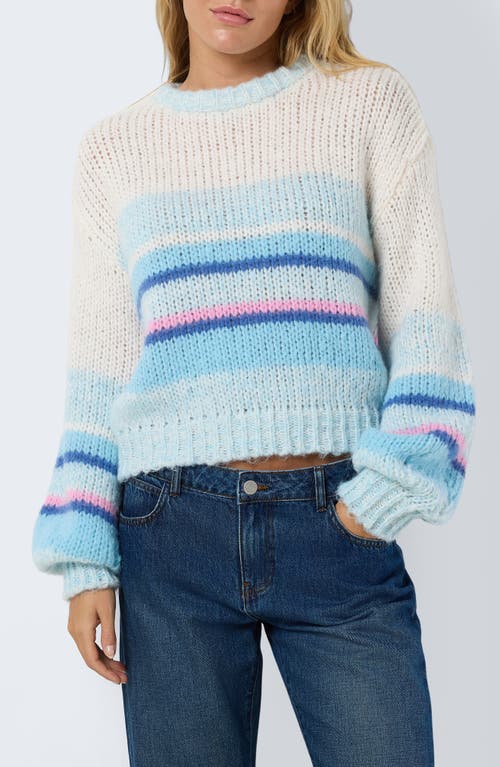 NOISY MAY NOISY MAY LEISA STRIPE CREWNECK SWEATER 
