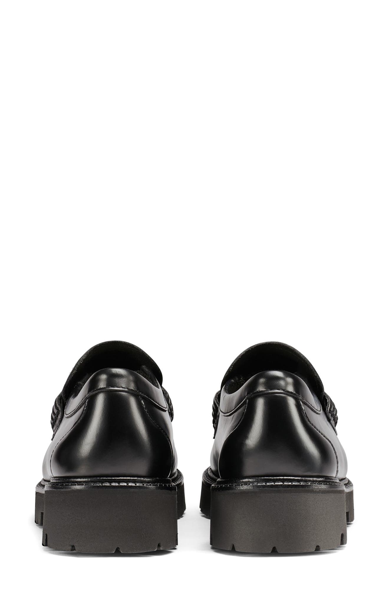 G.H.BASS Grace Super Lug Sole Penny Loafer, Alternate, color, Black