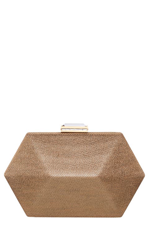 Metallic Hex Minaudiere