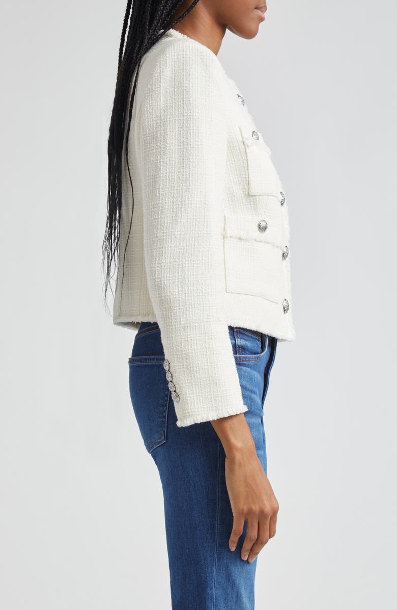 Veronica Beard Olbia Cotton Blend Tweed Jacket, Alternate, color,