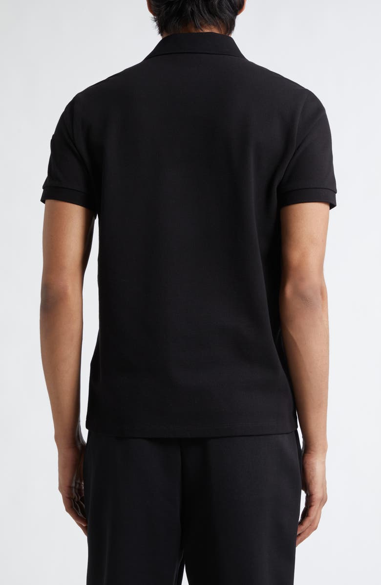 Moncler Logo Cotton Polo, Alternate, color, Black