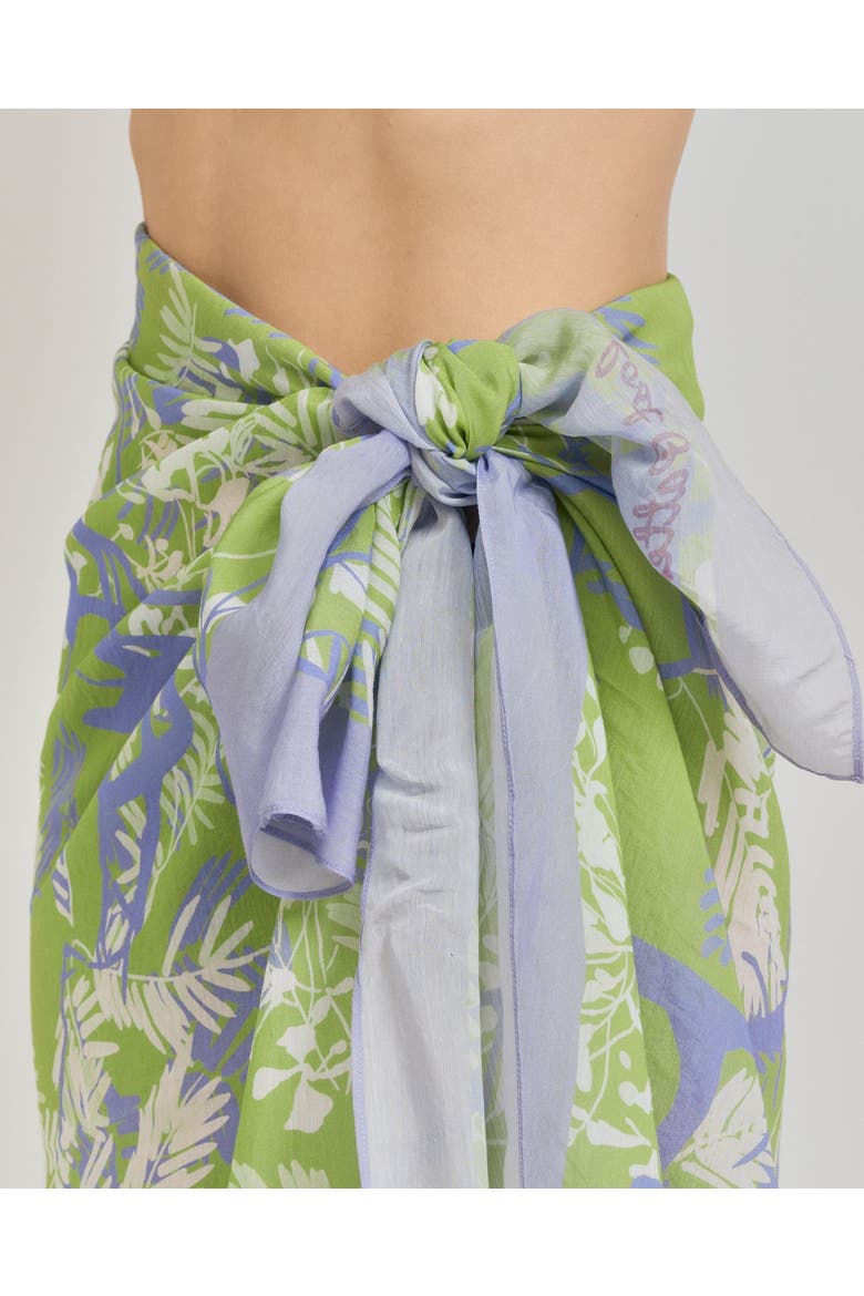 "Coco Dream" Beach Sarong Wrap, Alternate, color, Purple & Green
