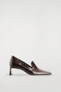 COS Angular Leather Heeled Loafers