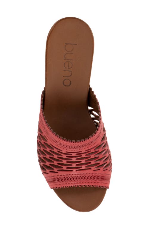Bueno Lillian Block Heel Sandal In Red