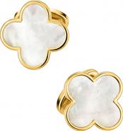 Jan Leslie Four Leaf Clover 18K Gold Vermeil Sterling Cufflinks