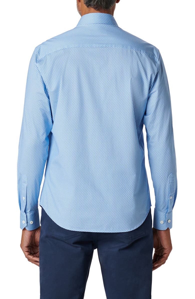 Bugatchi James OoohCotton<sup>®</sup> Microprint Button-Up Shirt, Alternate, color,