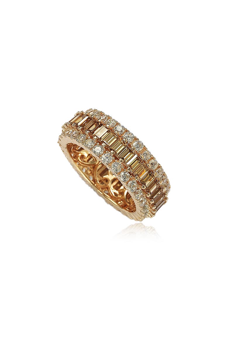 Eternity Cubic Zirconia Band Ring, Alternate, color, BROWN