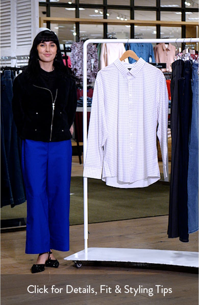 Leeward Trim Fit Print Performance Button-Up Shirt, sales video thumbnail