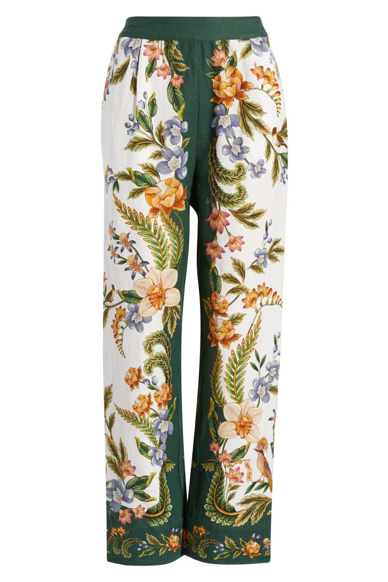 Nature Sands Print Linen Blend Pants, Alternate, color, NATURE SAND