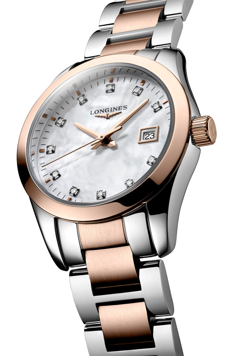 Longines Conquest Classic Diamond Bracelet Watch, 29mm, Alternate, color, 