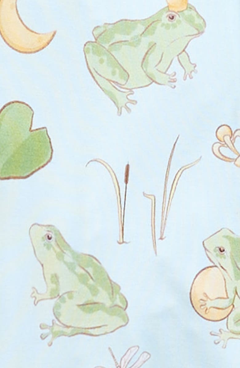 Posh Peanut Frog Prince Print Covertible Zip-Up Footie, Alternate, color, Light/ Pastel Green